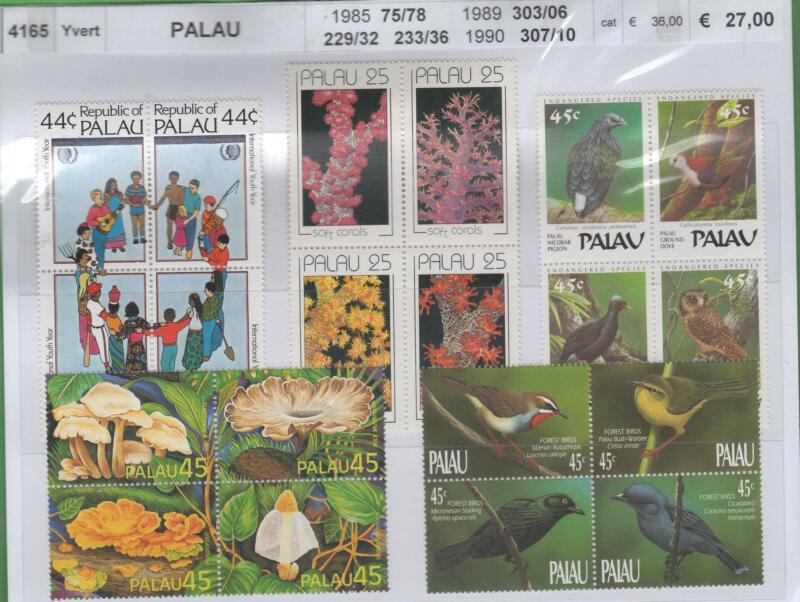 Francobolli Palau Anni 1985-1989-1990 Varie emissioni