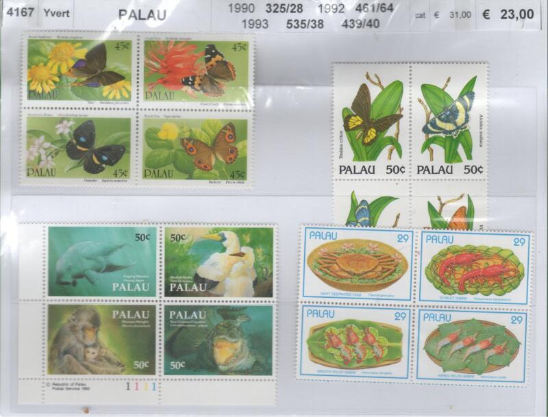 Francobolli Palau Anni 1990-1992-1993 Varie emissioni