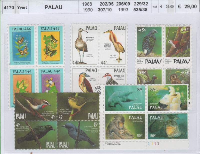 Francobolli Palau Anni 1988-1990-1993 Varie emissioni