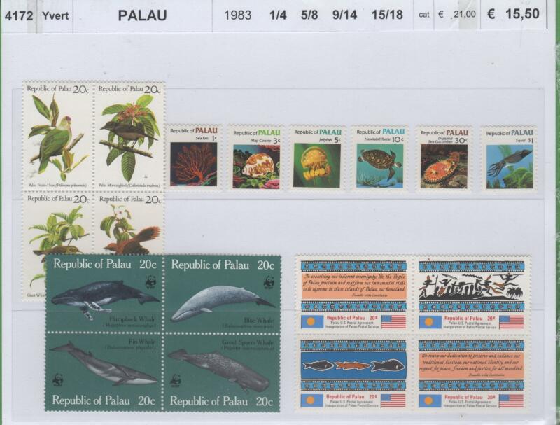 Francobolli Palau Anno 1983 Varie emissioni