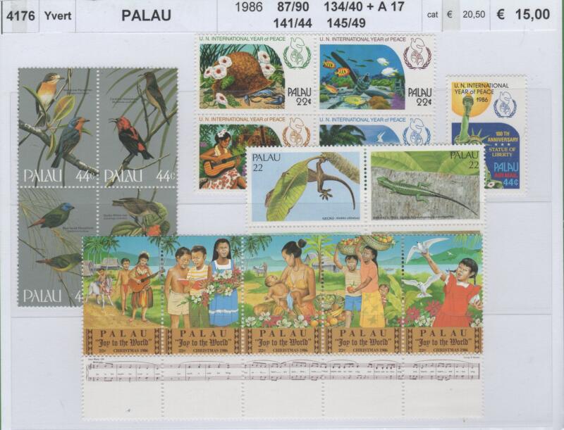 Francobolli Palau Anno 1986 Varie emissioni