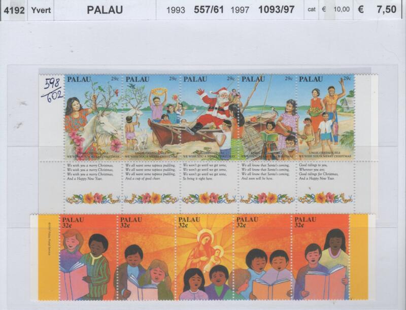 Francobolli Palau Anni 1993-1997 Natale