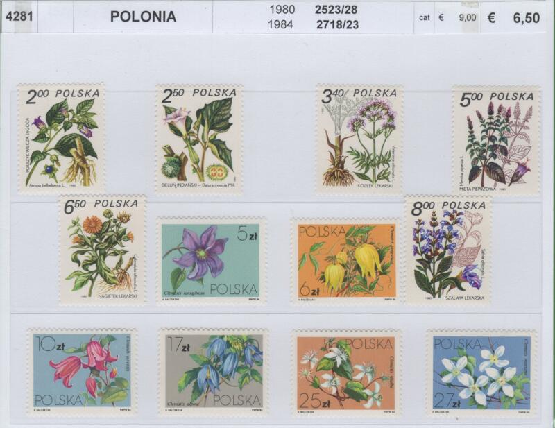 Francobolli Polonia Anni 1980-1984 Varie Emissioni