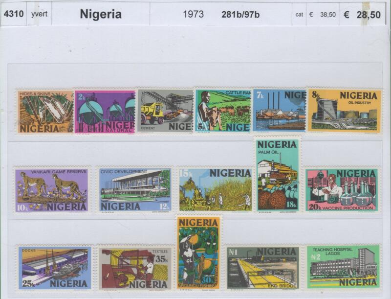 Francobolli Nigeria Anno 1973 Attività nigeriane