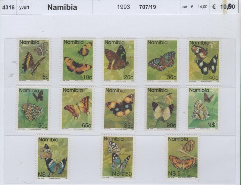 Francobolli Namibia Anno 1993 Farfalle