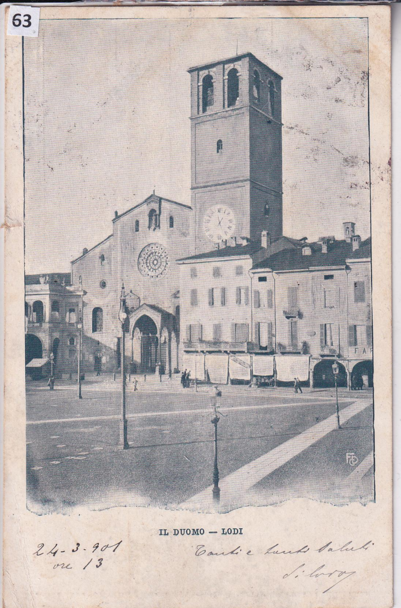 Cartolina illustrata Lodi Il Duomo