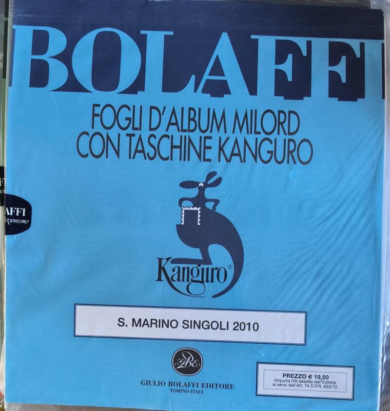 Bolaffi Fogli album Milord San Marino francobolli singoli Anno 2010