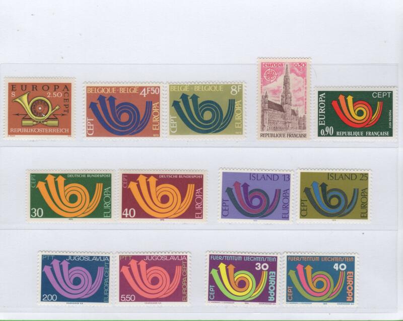 Francobolli Tematica Europa Anno 1973
