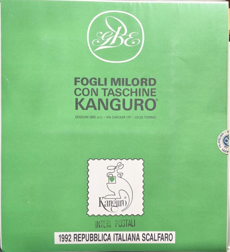 Bolaffi fogli album Milord Italia IP Anno 1992 Scalfaro