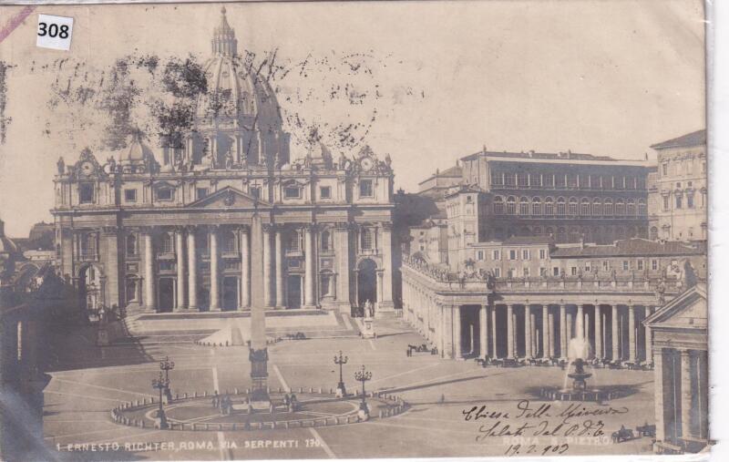 Cartolina illustrata Roma S. Pietro