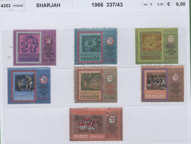 Francobolli Sharjah Anno 1966 Campionati mondiali di calcio Londra 1966