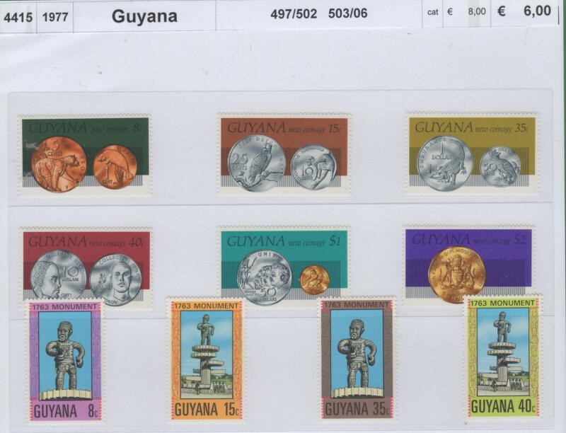 Francobolli Guyana Anno 1977 Varie emissioni
