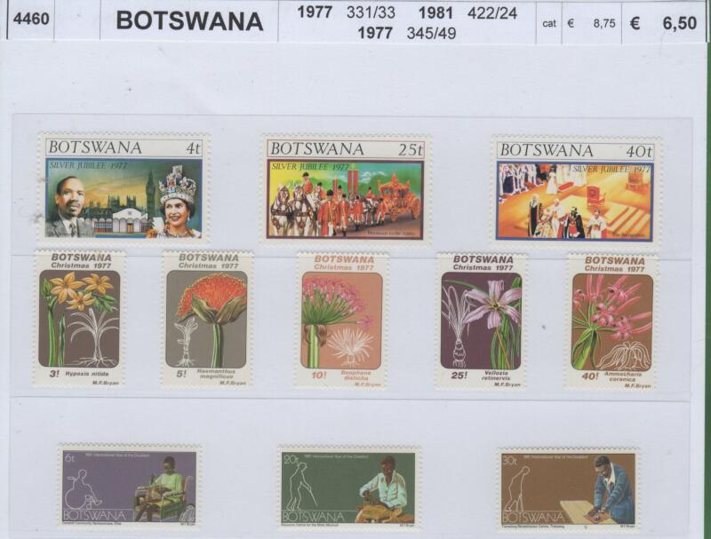 Francobolli Botswana Anni 1977-1981 Varie emissioni