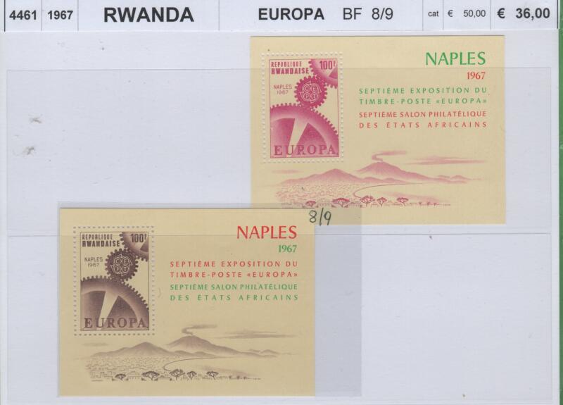 Foglietti Rwanda Anno 1967 Europa
