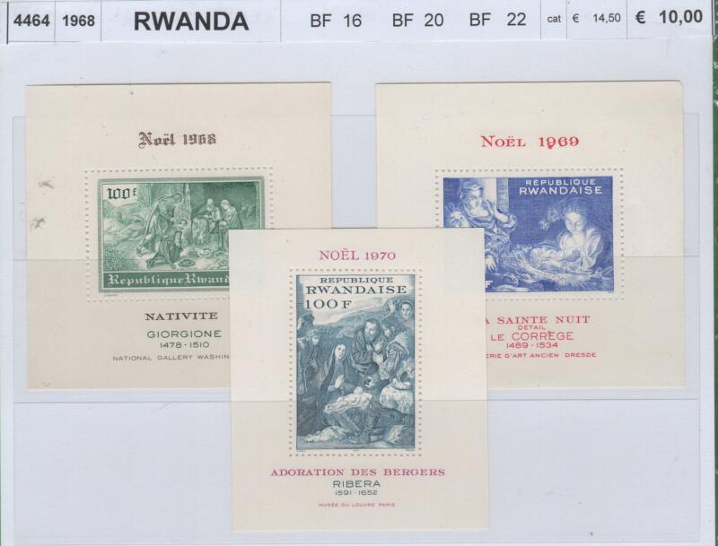 Foglietti Rwanda Anni 1968-1969-1970 Natale