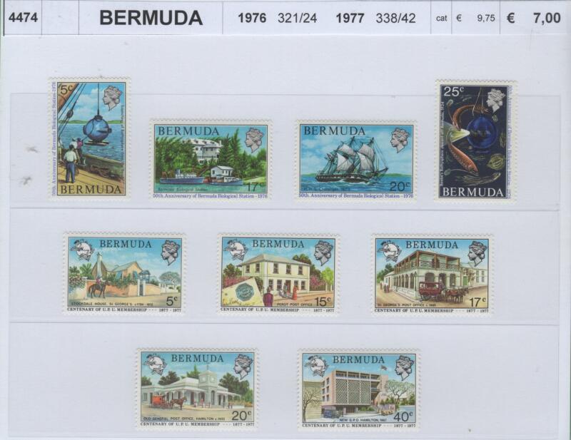 Francobolli Bermuda Anni 1976-1977 Varie emissioni