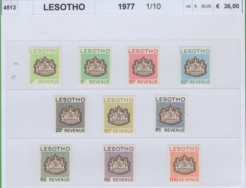 Francobolli Lesotho Anno 1977 Serie ordinaria