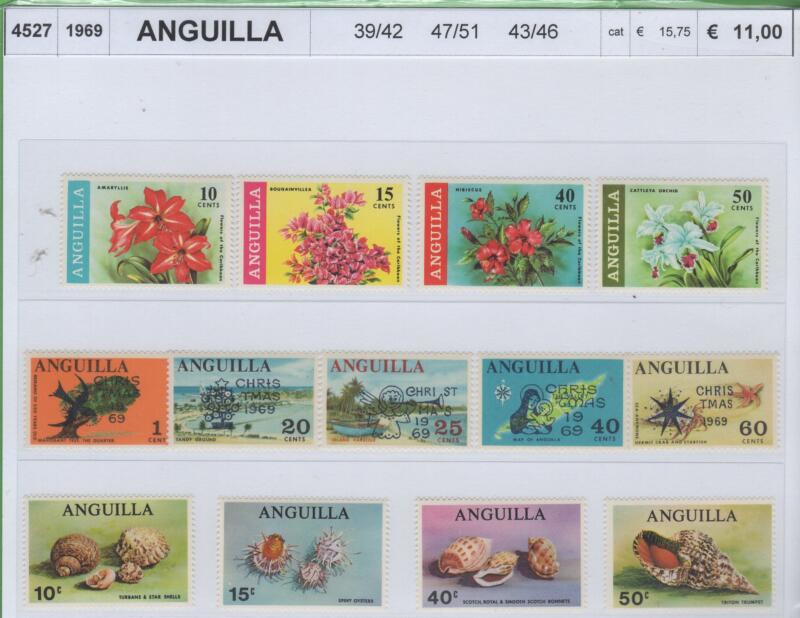 Francobolli Anguilla Anno 1969 Varie emissioni
