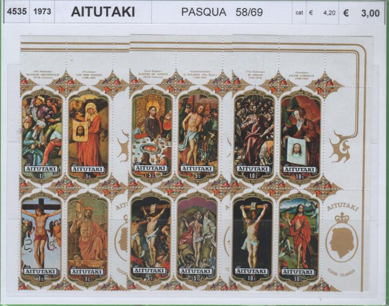 Francobolli Aitutaki Anno 1973 Pasqua