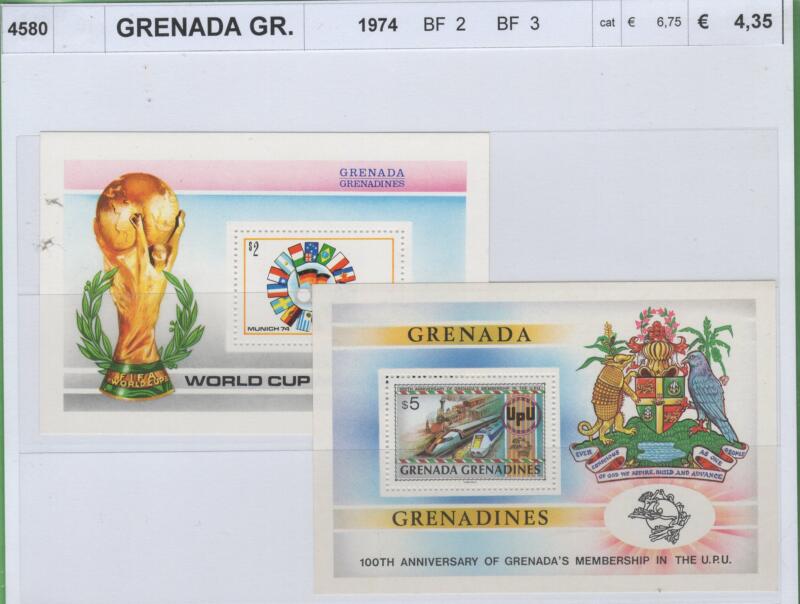 Foglietti Grenada e Grenadines Anno 1974 Varie emissioni