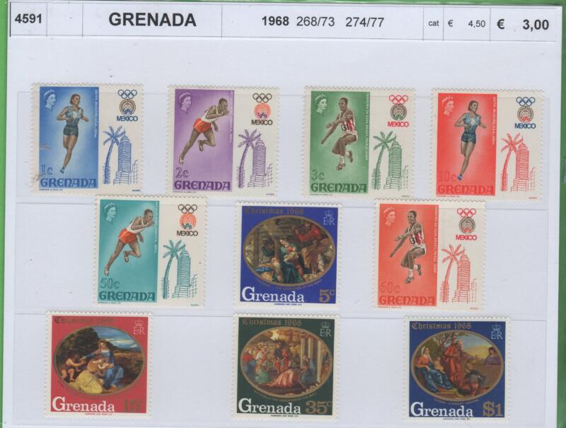 Francobolli Grenada Anno 1968 Varie emissioni