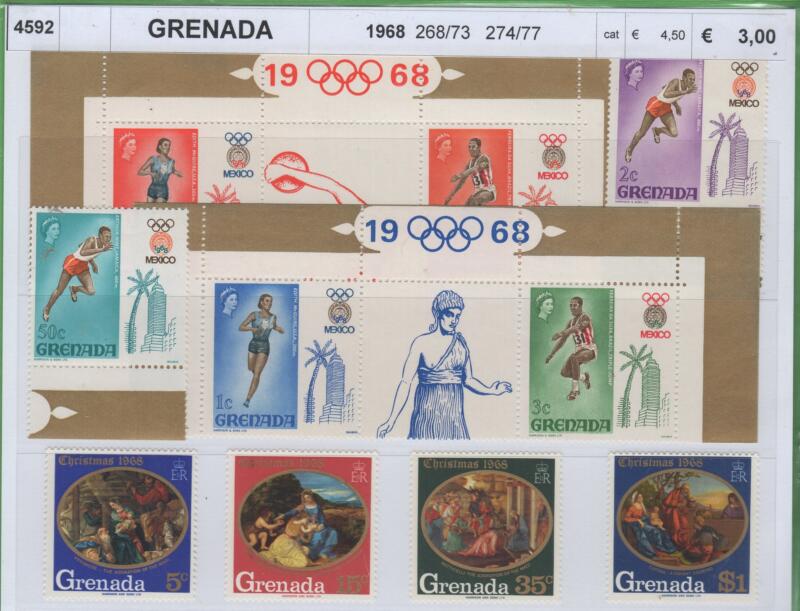 Francobolli Grenada Anno 1968 Varie emissioni