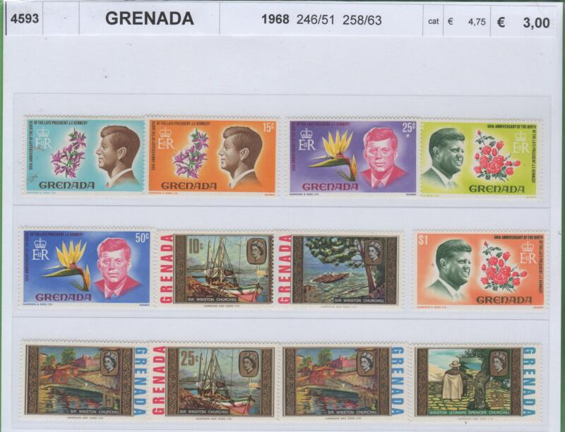 Francobolli Grenada Anno 1968 Varie emissioni