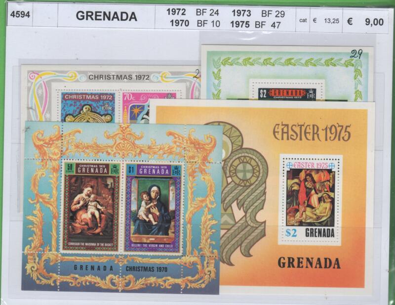 Foglietti Grenada Anni 1970-1972-1973-1975 Varie emissioni