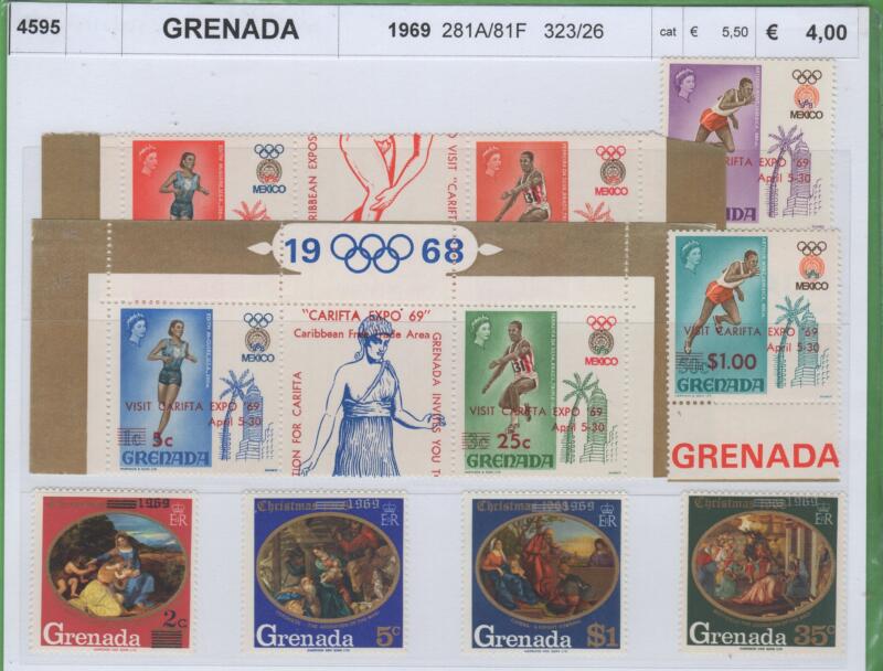 Francobolli Grenada Anni 1968-1969 Varie emissioni