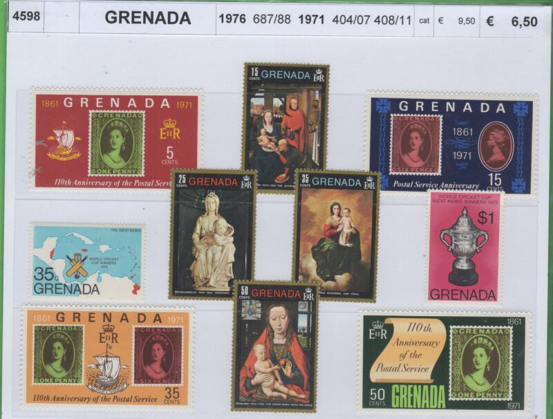 Francobolli Grenada Anni 1971-1976 Varie emissioni