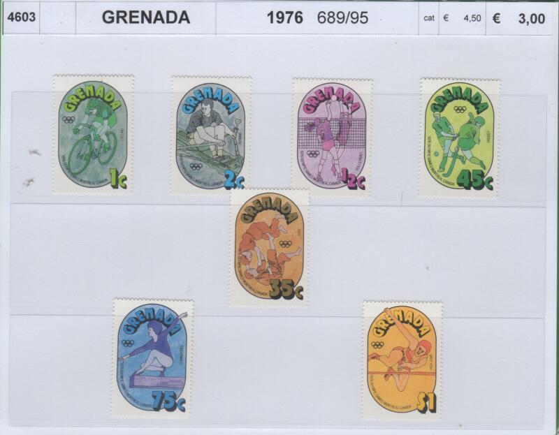 Francobolli Grenada Anno 1976 Giochi olimpici Montreal Canada