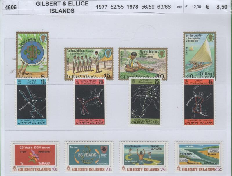 Francobolli Isole Gilbert e Ellice Anni 1977-1978 Varie Emissioni