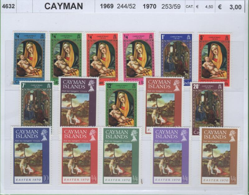 Francobolli Isole Cayman Anno 1969-1970 Varie emissioni