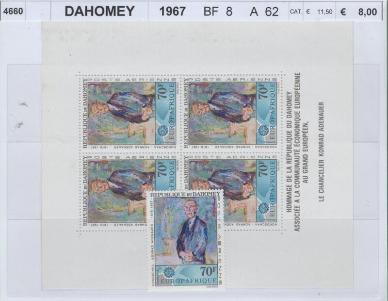 Francobolli e foglietto Dahomey Anno 1967 CEPT