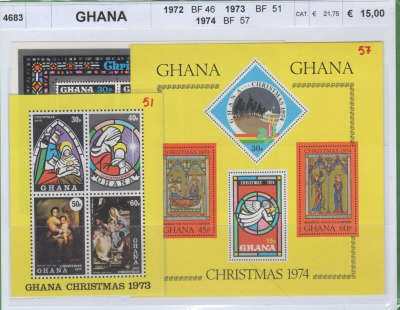 Foglietti Ghana Anni 1972-1973-1974 Natale