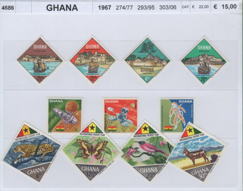 Francobolli Ghana Anno 1967 Varie emissioni
