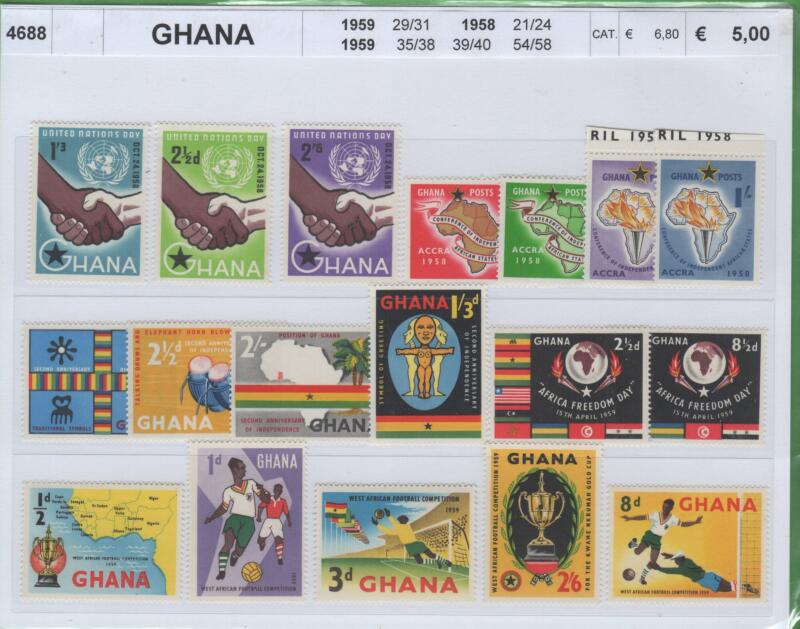 Francobolli Ghana Anni 1958-1959 Varie emissioni