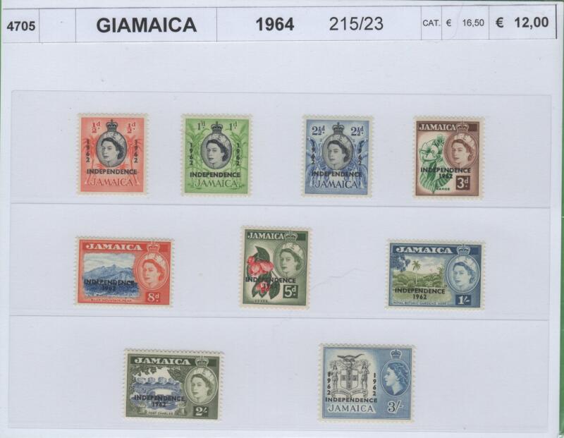 Francobolli Giamaica Anno 1964 Soprastampati