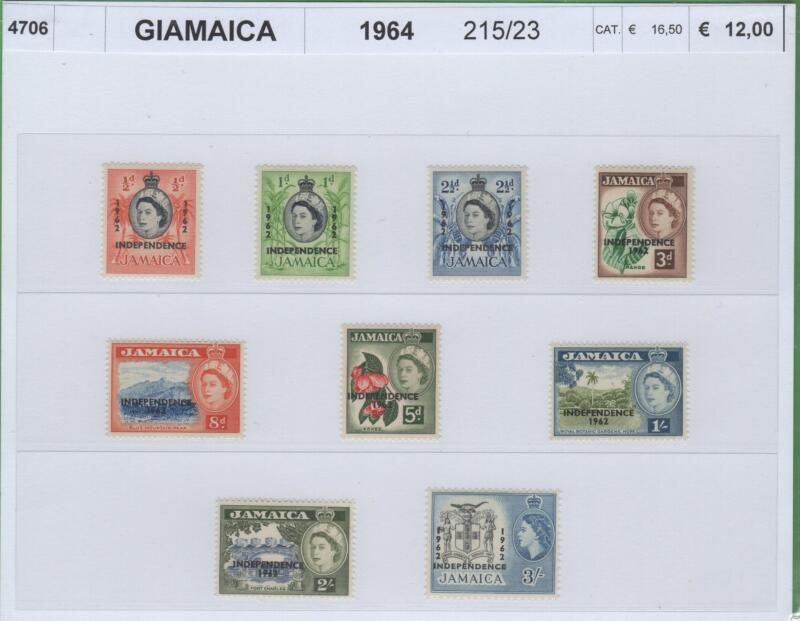 Francobolli Giamaica Anno 1964 Soprastampati