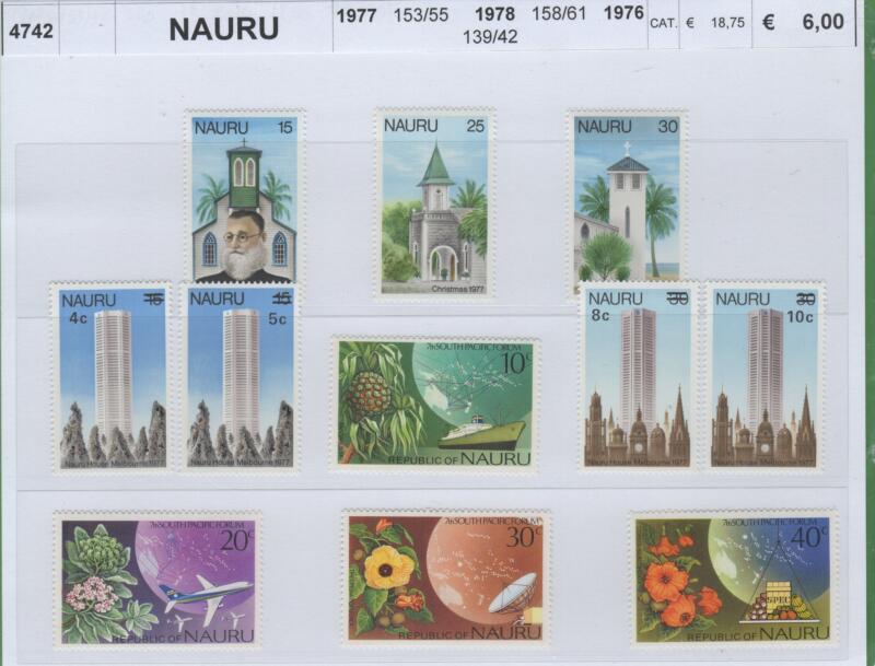 Francobolli Nauru Anni 1976-1977-1978 Varie emissioni