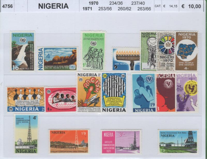 Francobolli Nigeria Anni 1970-1971 Varie emissioni
