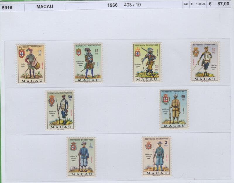 Francobolli Macao Anno 1966 Uniformi