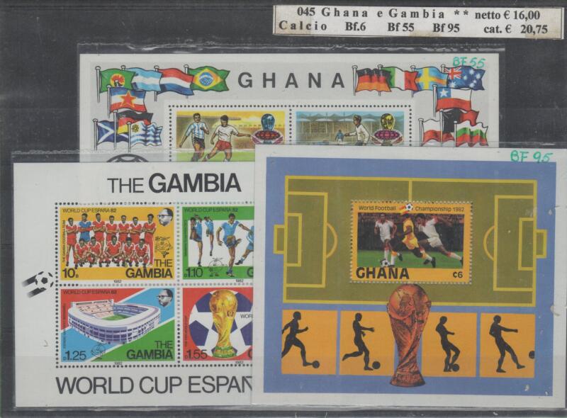 Foglietti Ghana e Gambia Anno 1982 Campionati mondiali di calcio