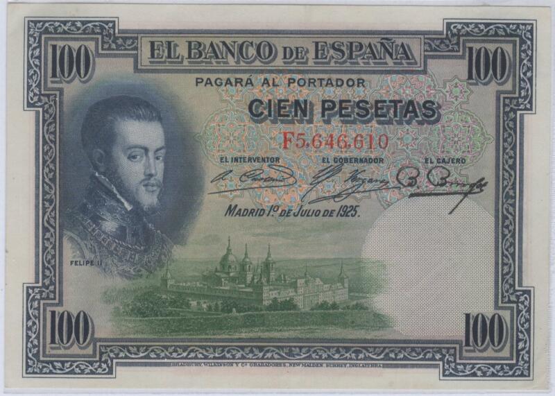 Banconota Spagna Anno 1925 - 01/07/1925 Cien Pesetas
