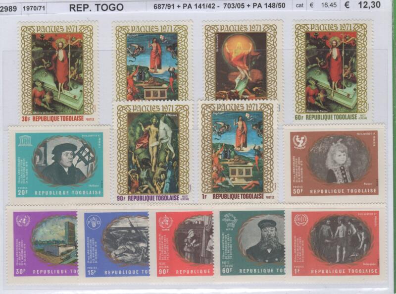 Francobolli Togo Anni 1970-1971 Varie emissioni