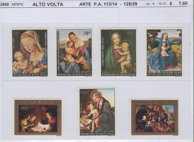 Francobolli Alto Volta Anni 1972-1973 Arte