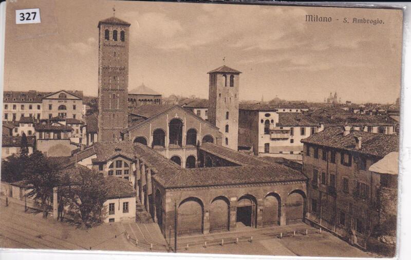 Cartolina illustrata Milano S. Ambrogio