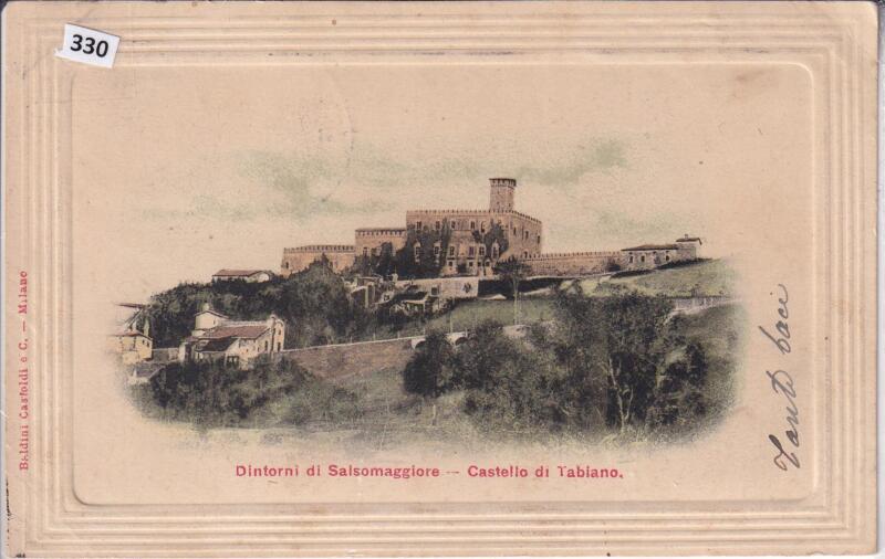 Cartolina illustrata Dintorni di Salsomaggiore Castello di Tabiano