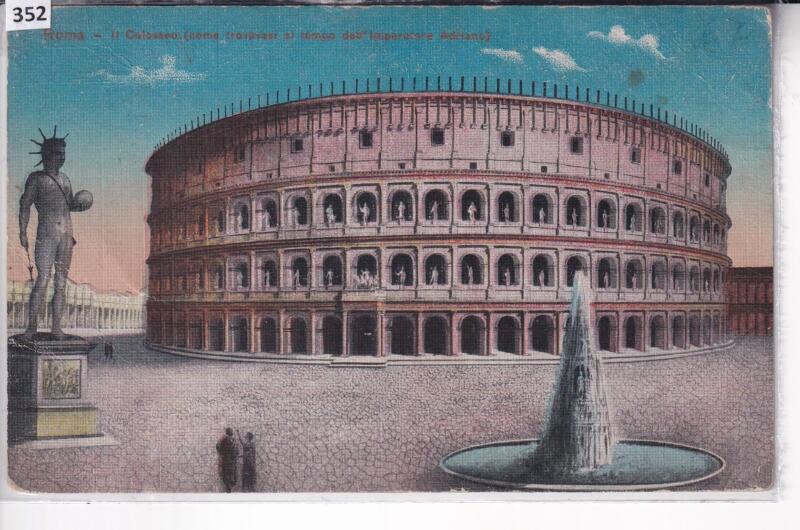 Cartolina illustrata Roma Il Colosseo (come trovavasi al tempo dell’Imperatore Adriano)
