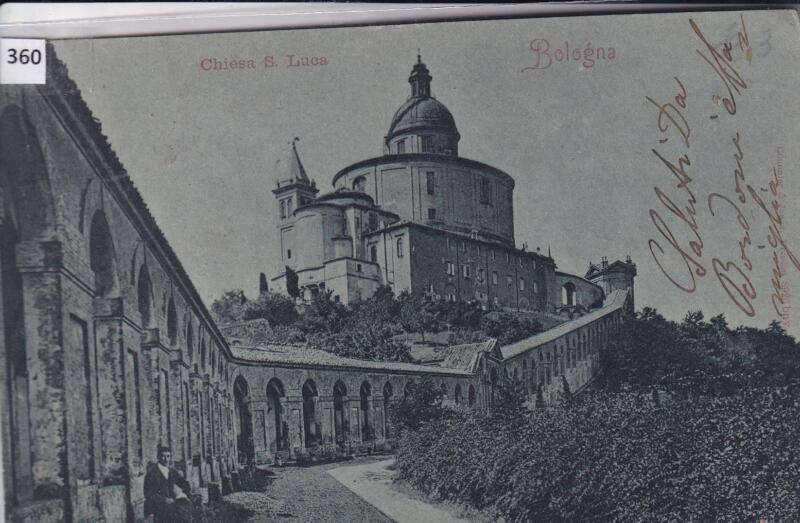 Cartolina illustrata Bologna Chiesa S. Luca